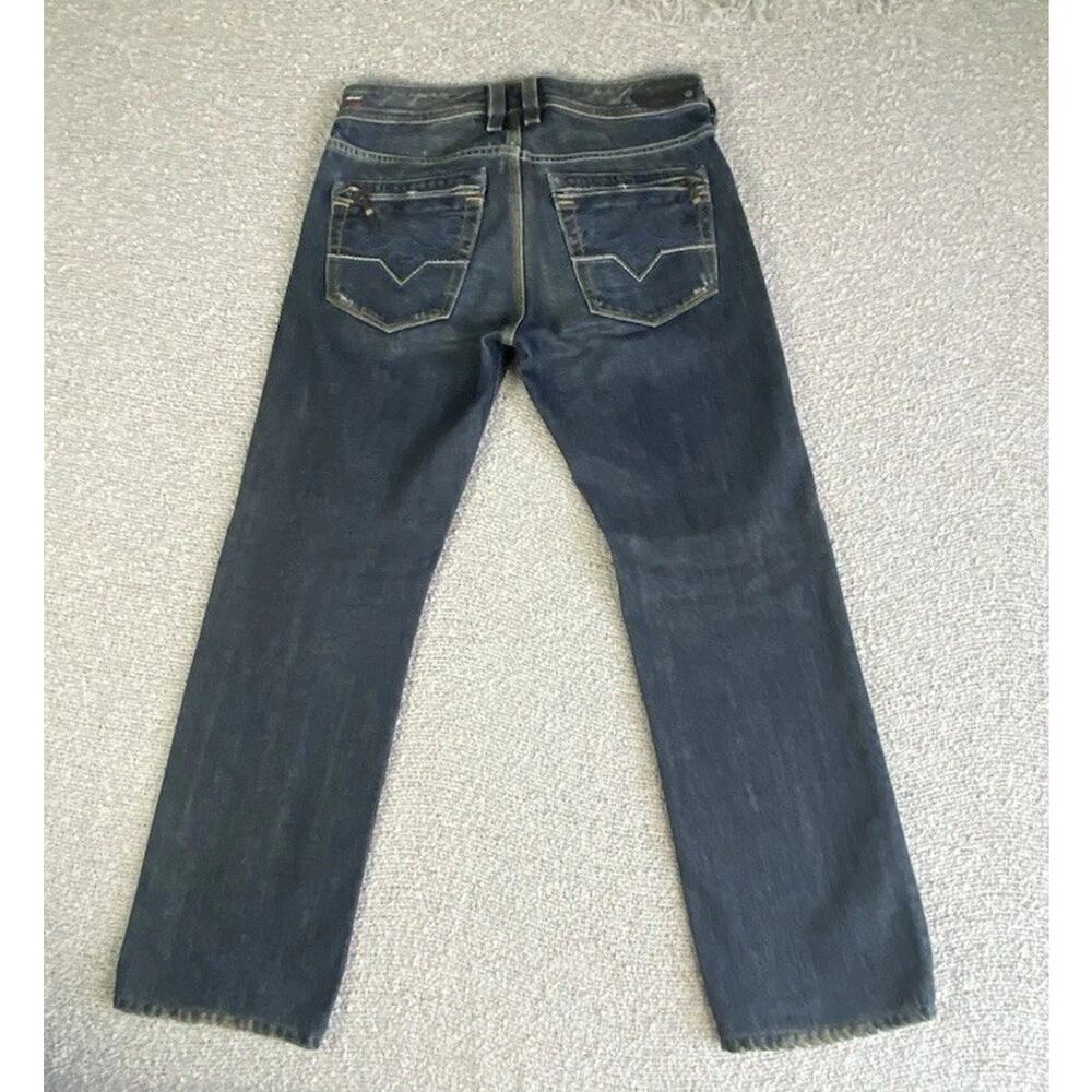 Diesel Jeans Yarik B Mens 30x29 Straight Leg Zip Pockets Y2K Grunge Rugged